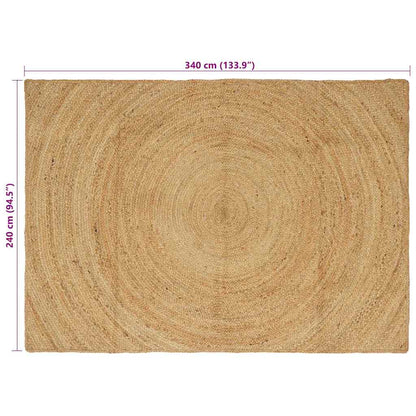 Area Rugs Natural 240 x 340 cm Jute