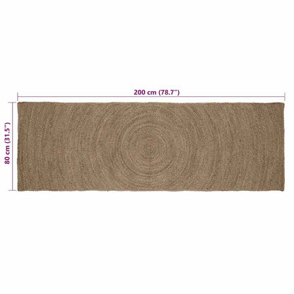 Area Rugs Grey 80 x 200 cm Jute