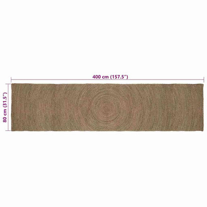 Area Rugs Grey 80 x 400 cm Jute
