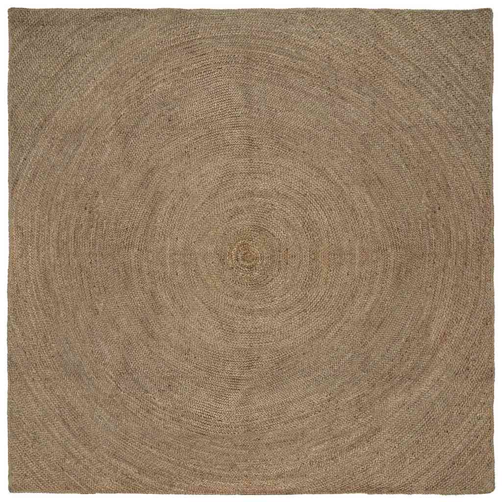Area Rugs Grey 240 x 240 cm Jute