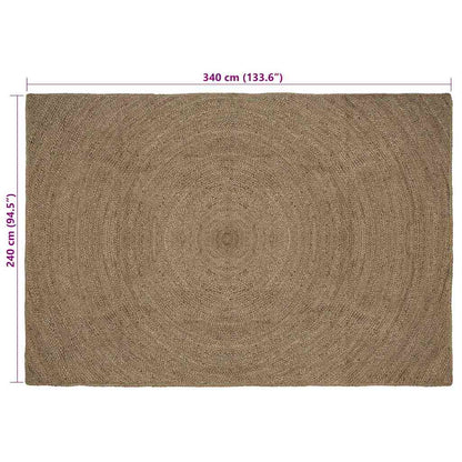 Area Rugs Grey 240 x 340 cm Jute