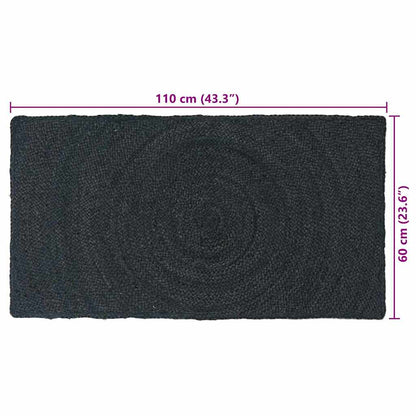 Area Rugs Dark Grey 60 x 110 cm Jute