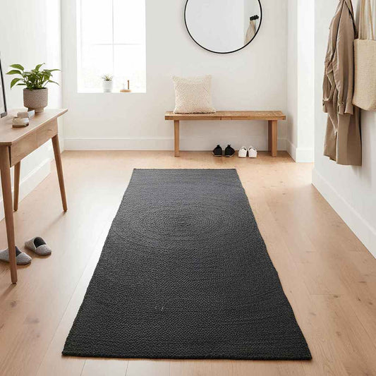 Area Rugs Dark Grey 80 x 150 cm Jute