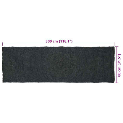 Area Rugs Dark Grey 80 x 300 cm Jute