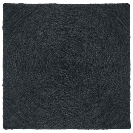 Area Rugs Dark Grey 160 x 160 cm Jute