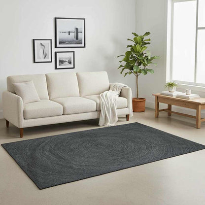 Area Rugs Dark Grey 200 x 290 cm Jute