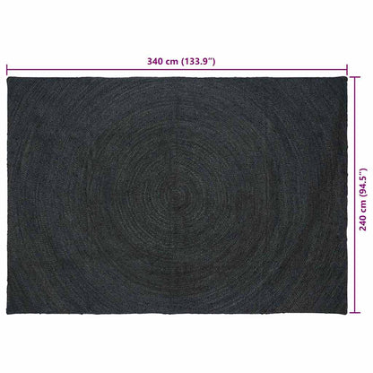 Area Rugs Dark Grey 240 x 340 cm Jute