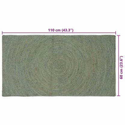 Area Rugs Olive Green 60 x 110 cm Jute