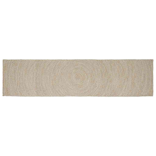 Area Rug Natural and White 60 x 400 cm Jute