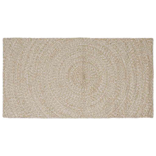 Area Rug Natural and White 80 x 150 cm Jute