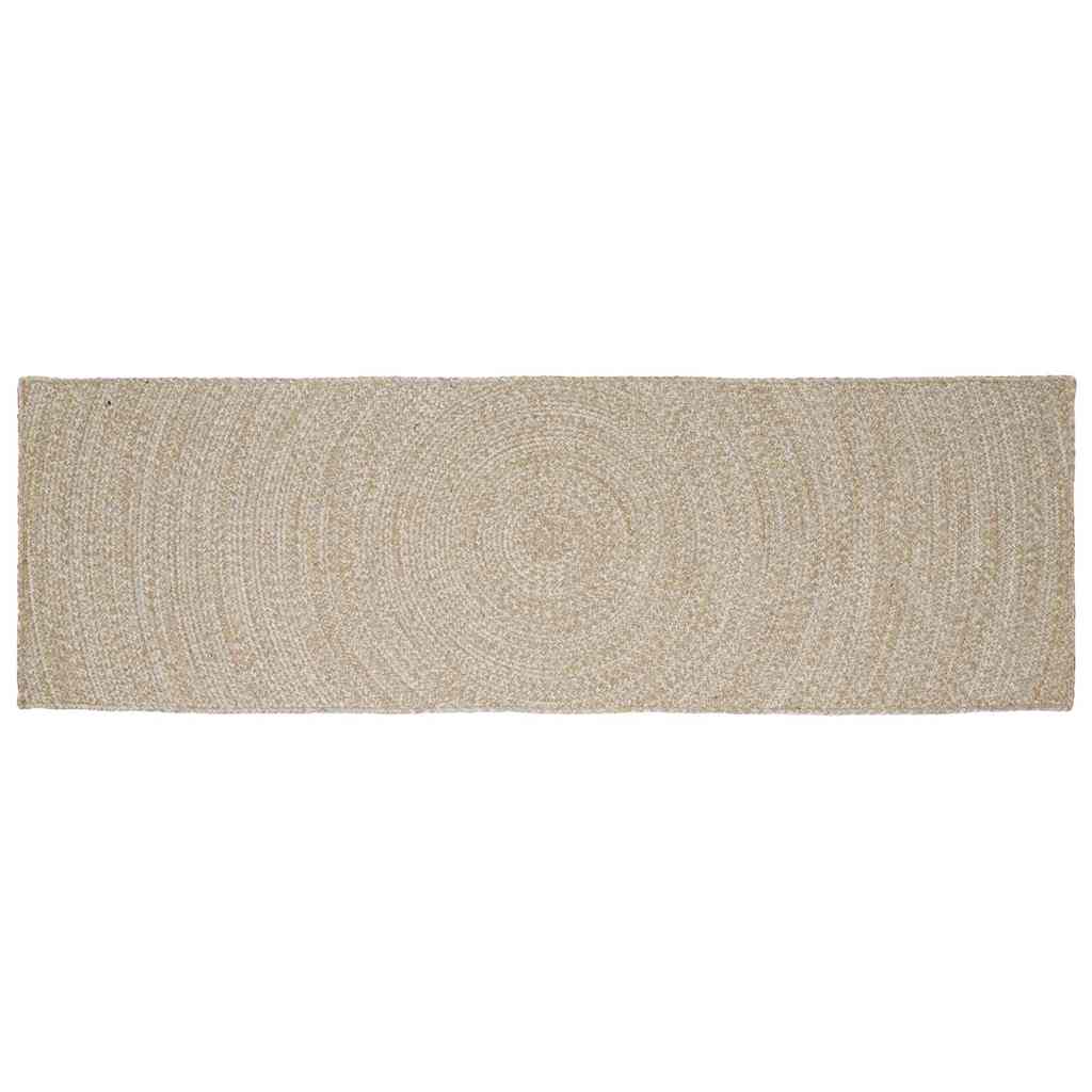 Area Rugs Natural and White 80 x 250 cm Jute