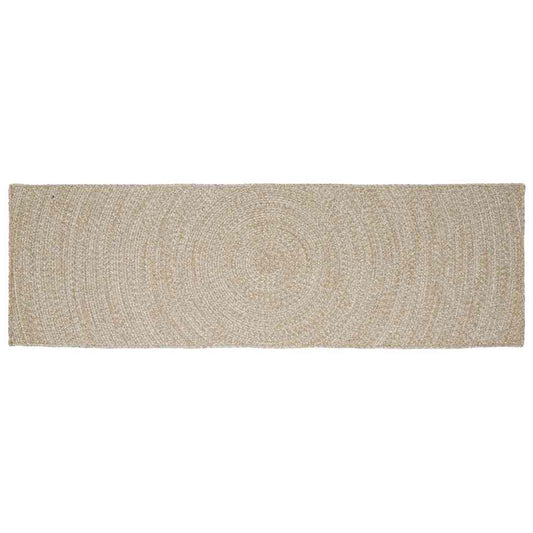 Area Rug Natural and White 80 x 250 cm Jute