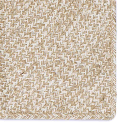Area Rugs Natural and White 80 x 400 cm Jute