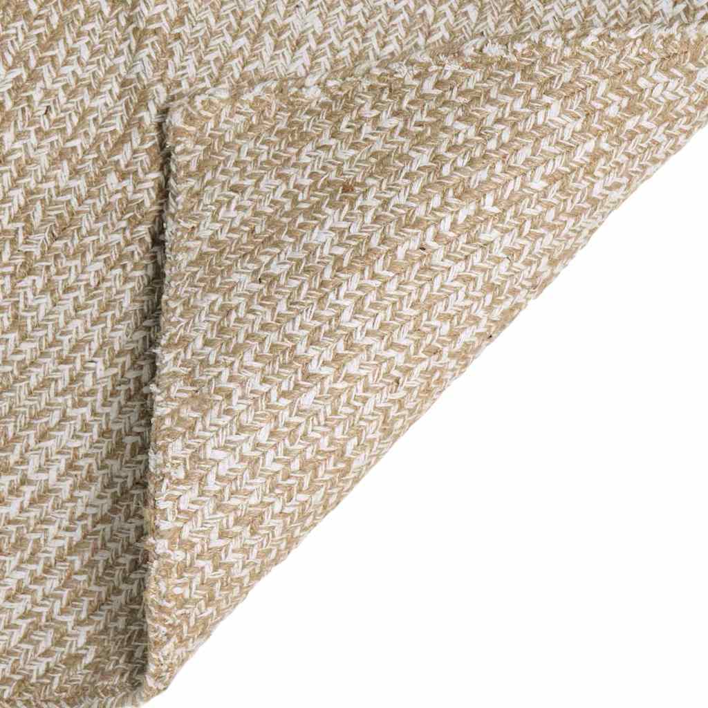 Area Rugs Natural and White 100 x 200 cm Jute