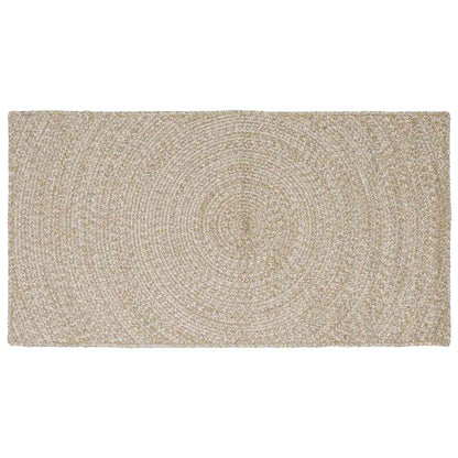 Area Rugs Natural and White 100 x 200 cm Jute
