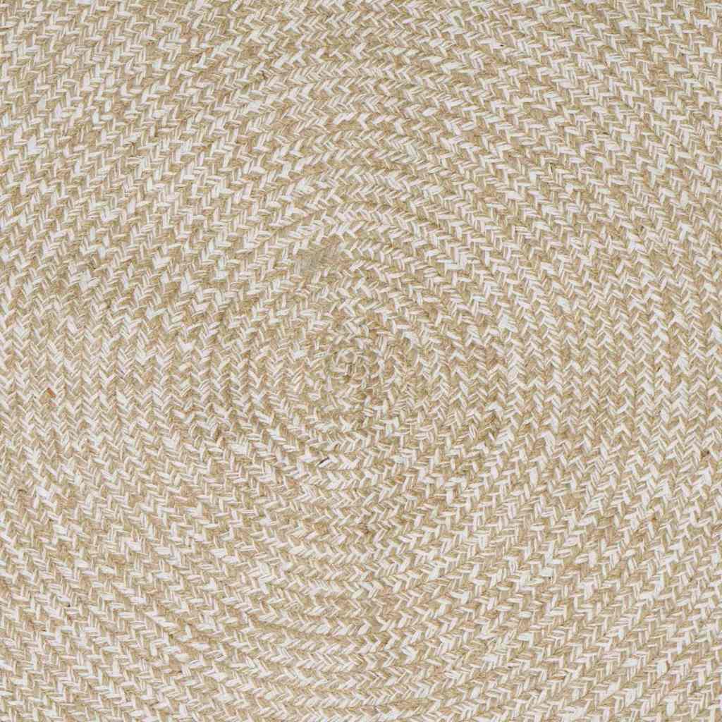 Area Rugs Natural and White 200 x 200 cm Jute