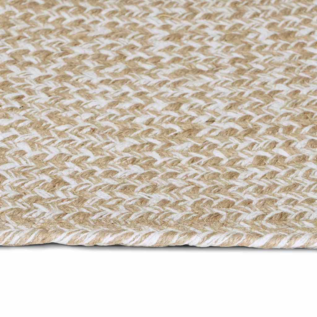 Area Rugs Natural and White 200 x 290 cm Jute