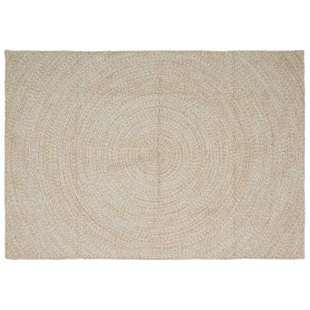 Area Rugs Natural and White 200 x 290 cm Jute