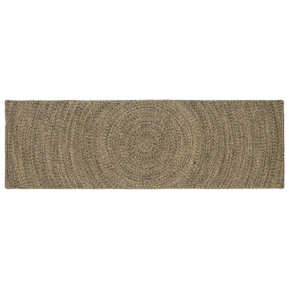Area Rugs Natural and Black 80 x 200 cm Jute