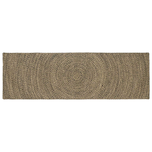 Area Rug Natural and Black 80 x 200 cm Jute