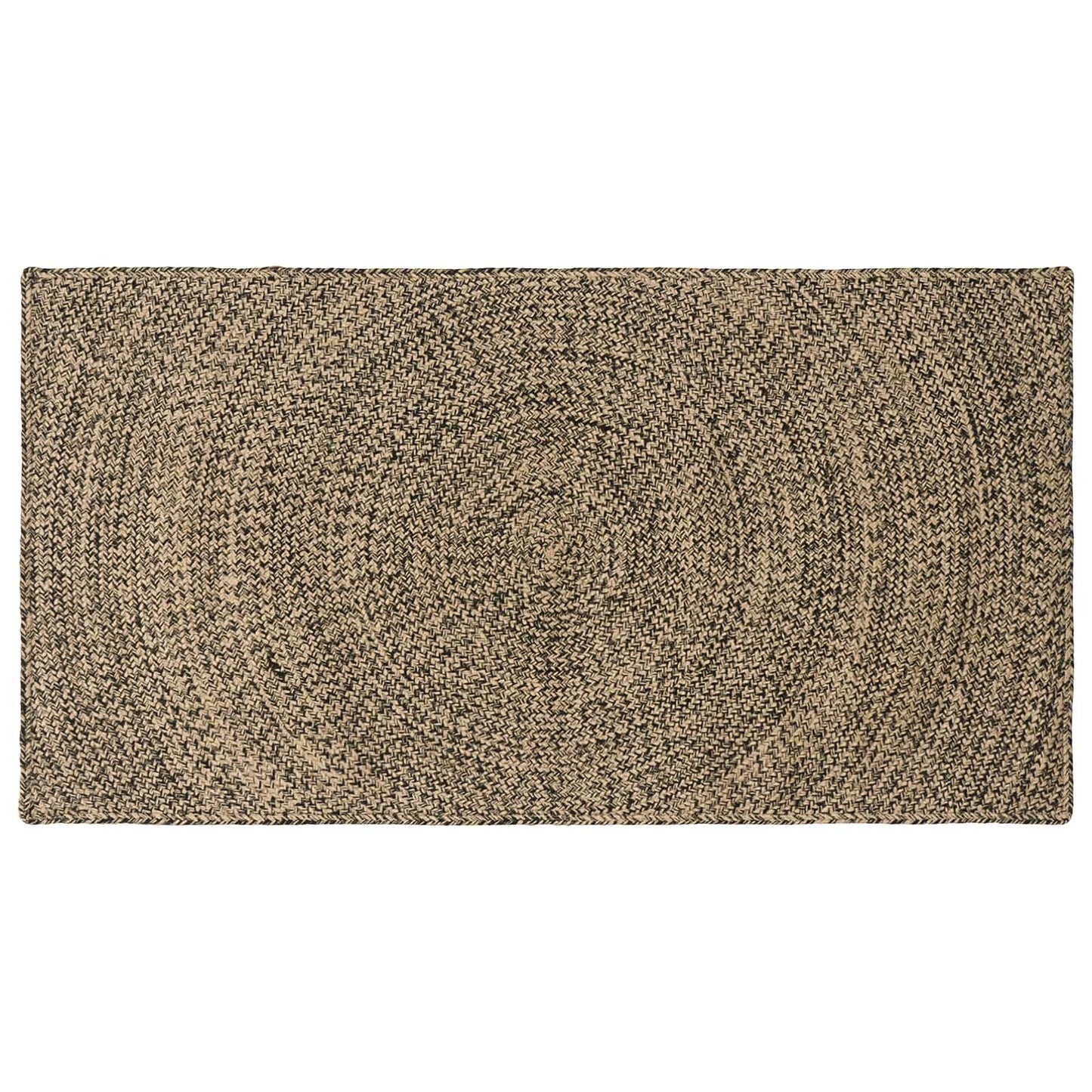 Area Rugs Natural and Black 100 x 200 cm Jute