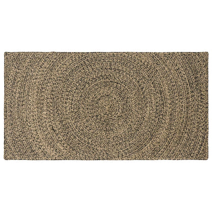 Area Rugs Natural and Black 100 x 200 cm Jute