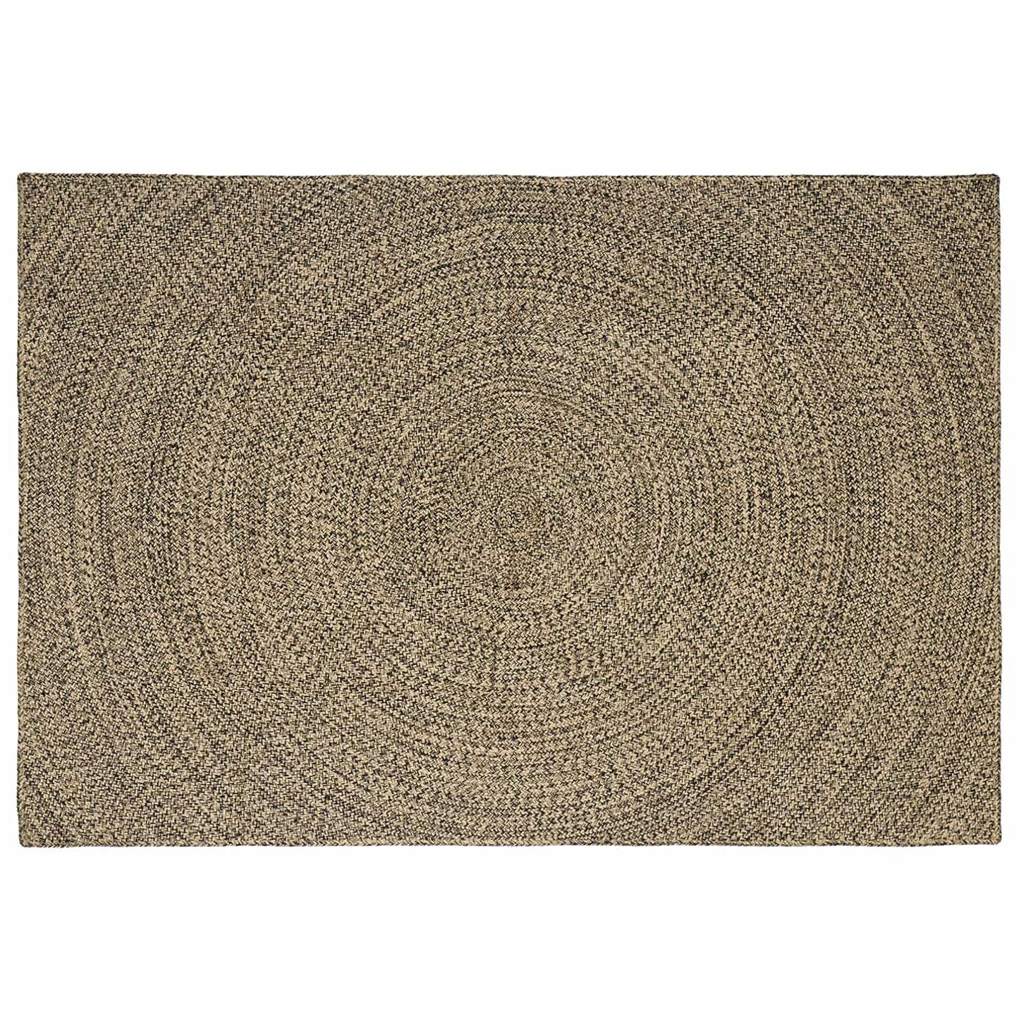Area Rugs Natural and Black 160 x 230 cm Jute