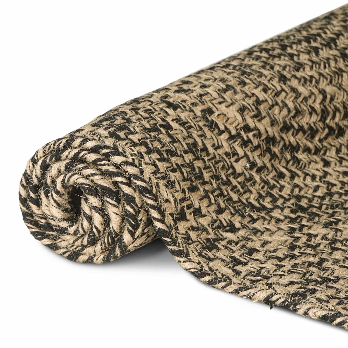 Area Rugs Natural and Black 200 x 290 cm Jute