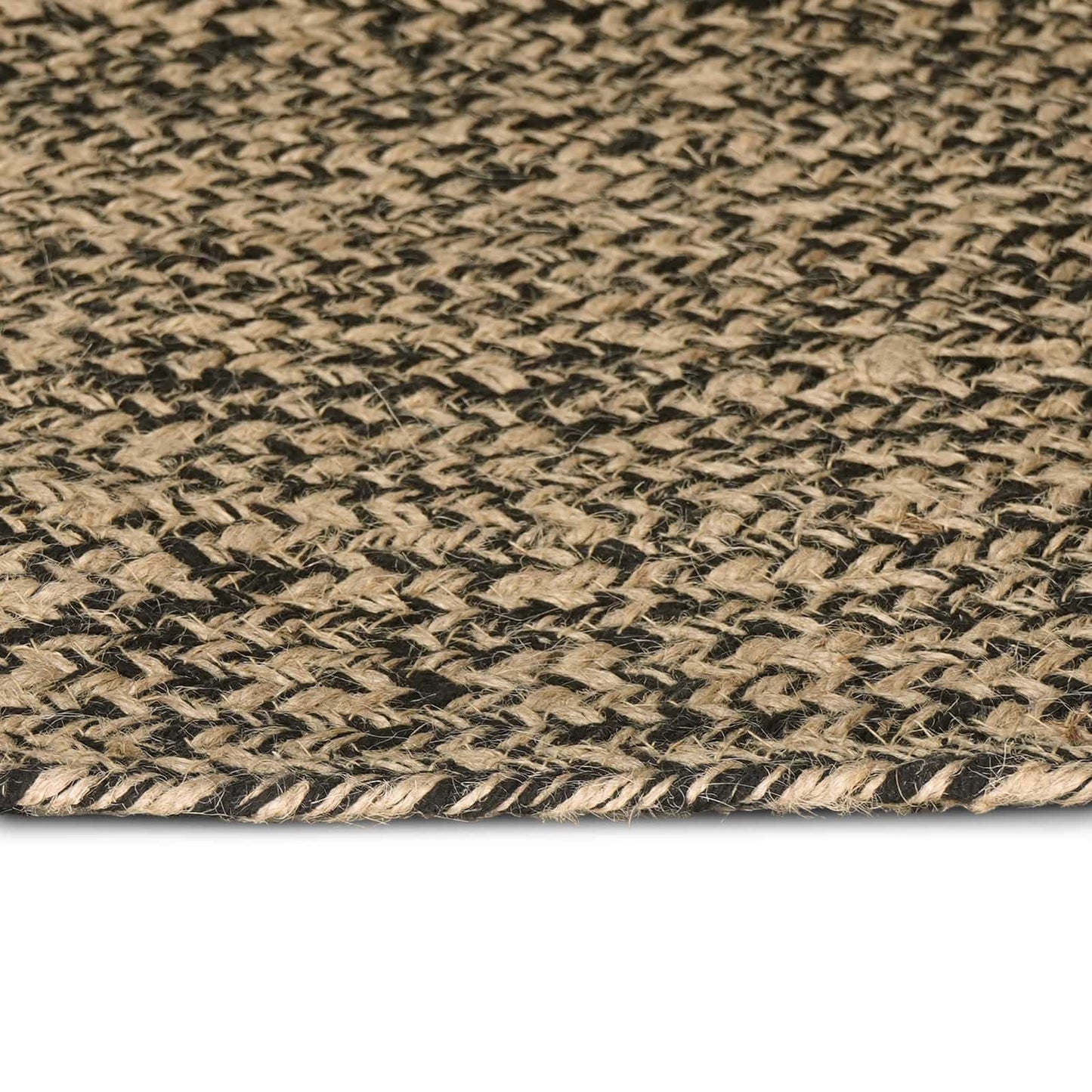 Area Rugs Natural and Black 240 x 240 cm Jute