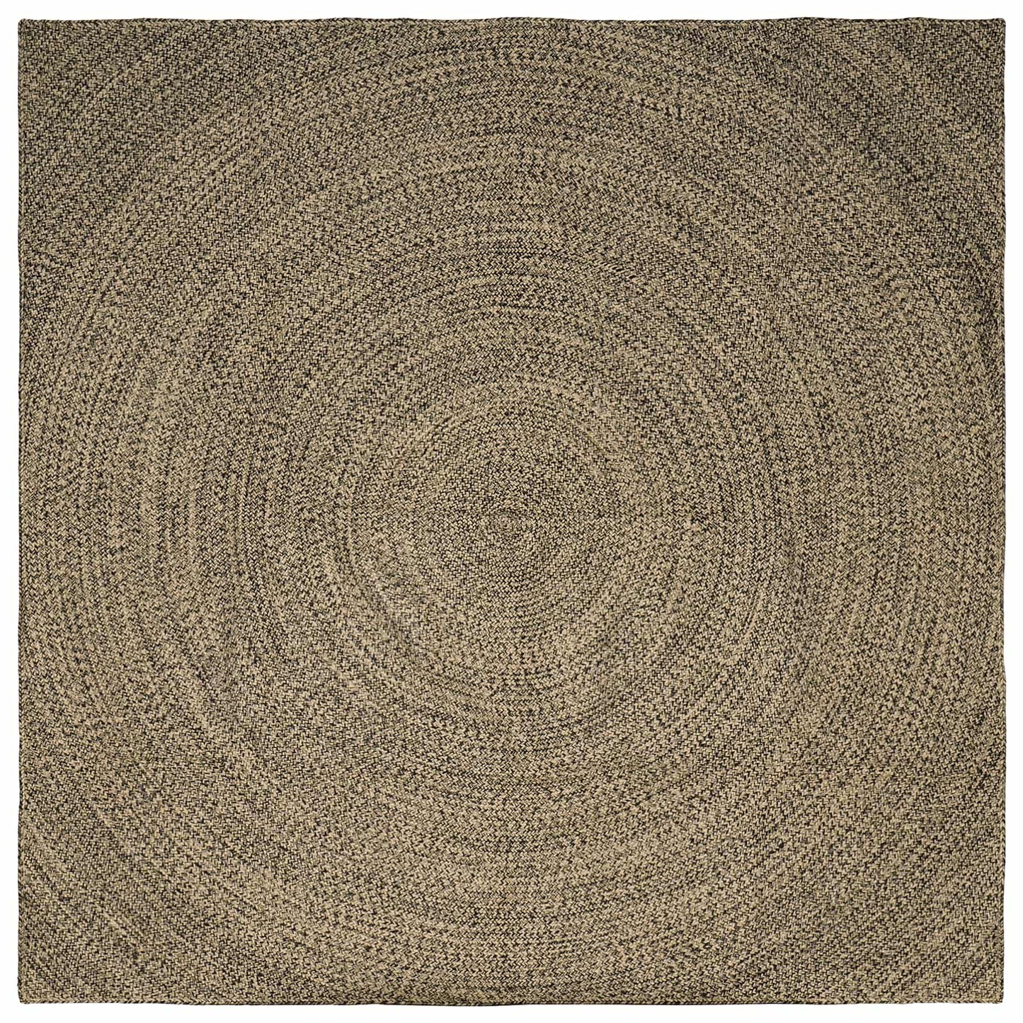 Area Rugs Natural and Black 240 x 240 cm Jute