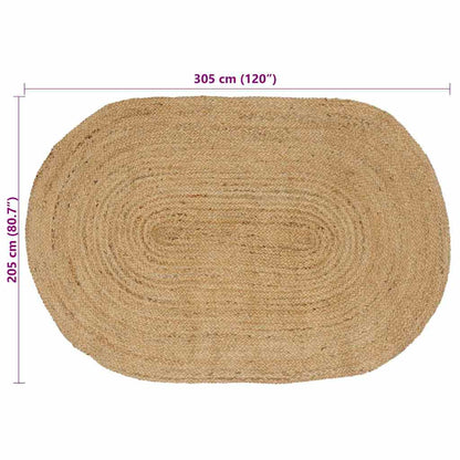 Area Rugs Natural 205 x 305 cm Jute