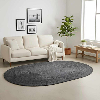 Area Rugs Dark Grey 122 x 183 cm Jute