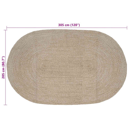 Area Rugs White 205 x 305 cm Jute