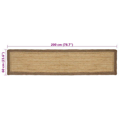 Area Rugs Grey 60 x 200 cm Jute