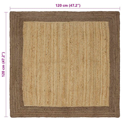 Area Rugs Grey 120 x 120 cm Jute