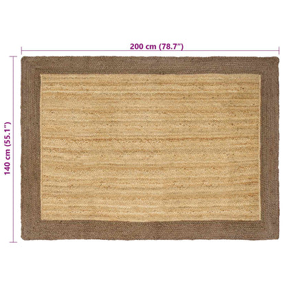 Area Rugs Grey 140 x 200 cm Jute