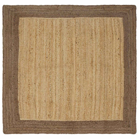 Area Rug Grey 160 x 160 cm Jute