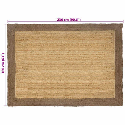 Area Rugs Grey 160 x 230 cm Jute