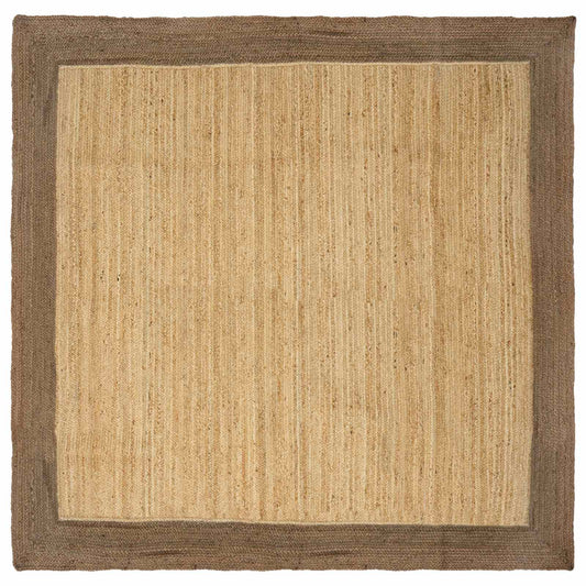 Area Rug Grey 240 x 240 cm Jute