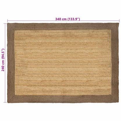 Area Rugs Grey 240 x 340 cm Jute