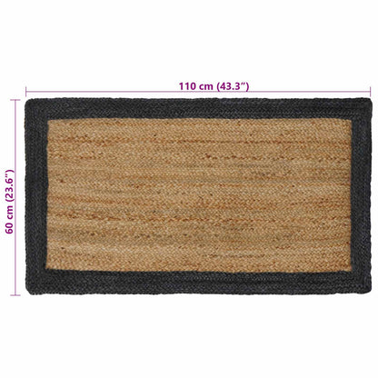 Area Rugs Dark Grey 60 x 110 cm Jute