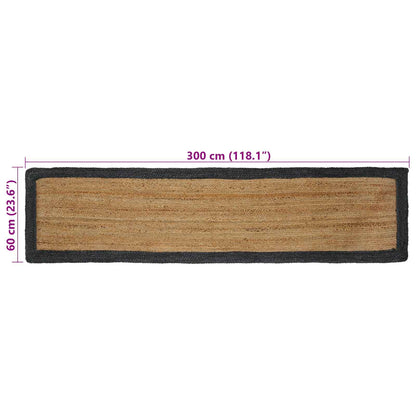 Area Rugs Dark Grey 60 x 300 cm Jute