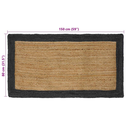 Area Rugs Dark Grey 80 x 150 cm Jute