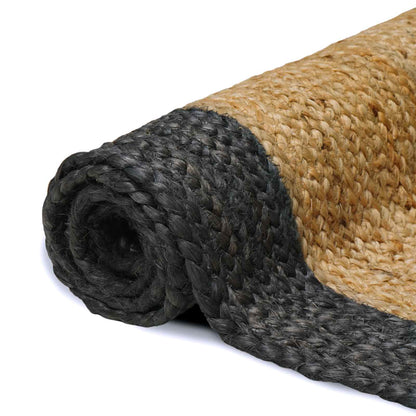 Area Rugs Dark Grey 120 x 120 cm Jute
