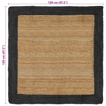 Area Rugs Dark Grey 120 x 120 cm Jute