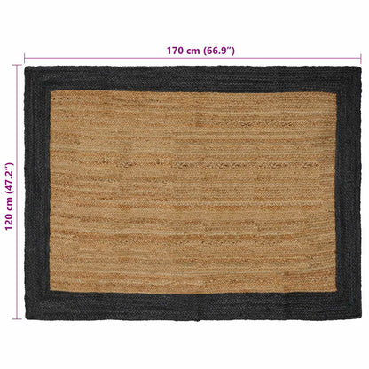 Area Rugs Dark Grey 120 x 170 cm Jute