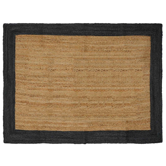 Area Rug Dark Grey 140 x 200 cm Jute