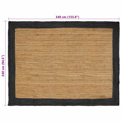 Area Rugs Dark Grey 240 x 340 cm Jute
