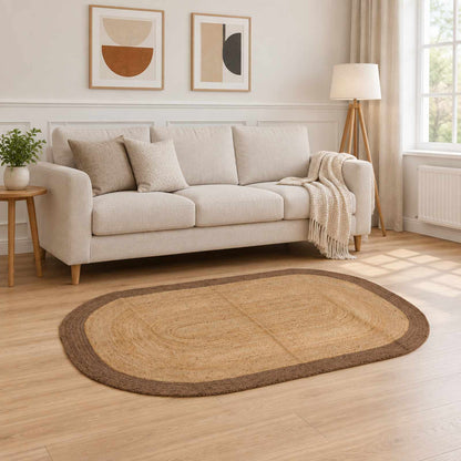 Area Rug Grey 100 x 152 cm Jute