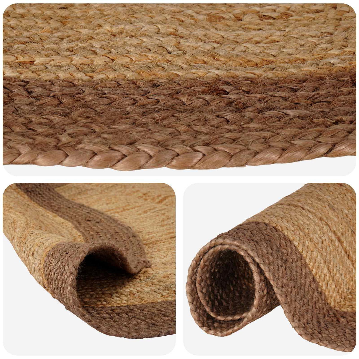 Area Rug Grey 100 x 152 cm Jute